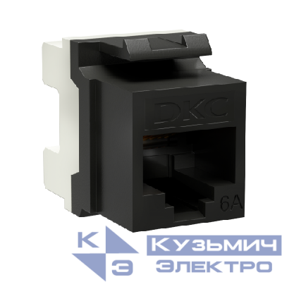 Модуль Keystone RJ45 CAT6А не экранированный 180град. черн. DKC RNK6AU180BK