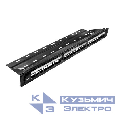 Патч-панель модульная для Keystone Jack 19дюйм под 24 модуля UTP 1U SUPRLAN 10-0401