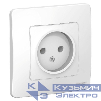 Розетка 1-м СП Blanca 16А IP20 250В без заземл. без защ. шторок бел. SE BLNRS000011