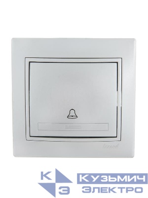 Выключатель кнопочный 1-кл. СП Mira сер. метал. LEZARD 701-1010-103