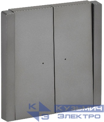 Выключатель 2-кл. СП FORTE&PIANO 10А FP506 с индикацией сталь IEK FP-V20-1-10-1-K46