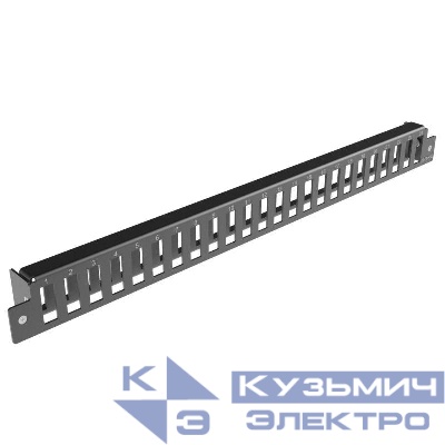 Панель лицевая для установки 24 адаптеров LC-Quad/SC-Duplex 1U черн. DKC RNFP24DSCQLC
