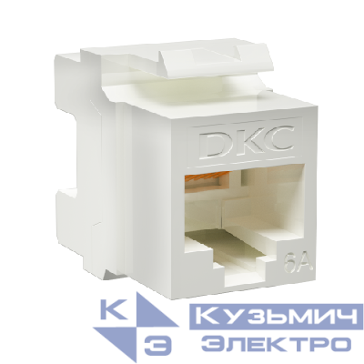 Модуль Keystone RJ45 CAT6А не экранированный 180град. бел. DKC RNK6AU180WH