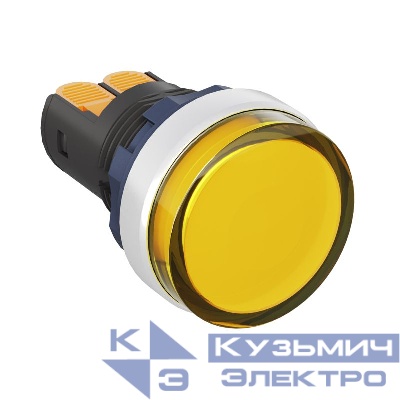 Индикатор сигнальный со встроен. диодом 220В зажим Plug-In алюм. желт. DKC M22L-F220YAP