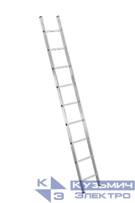 Лестница приставная 9 ступ. H=257см 3.0кг алюм. FIT 65414