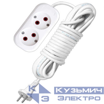Удлинитель 2х2м без заземл. 6А IP20 У6-011М ПВС 2х0.75 UNIVersal 011М-02