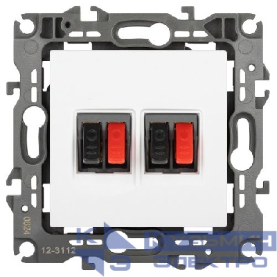 Розетка аудио 2-м Эра12 12-3112-01М бел. матов. Эра Б0065713