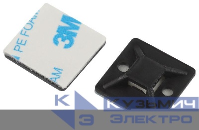 Площадка самоклеящаяся под хомуты 25х25мм NO-225-311 черн. (уп.10шт) Эра Б0066689