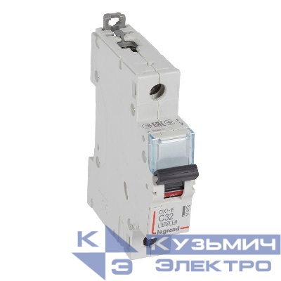 Выключатель автоматический модульный 1п C 32А 6кА DX3-E 6000 1мод. 230/400В Leg 407266