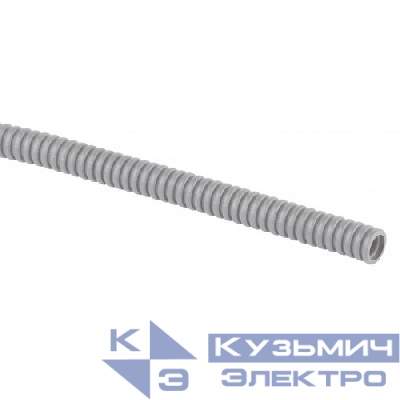 Труба гофрированная ПВХ d25мм с протяжкой сер. (уп.25м) SIMPLE Эра Б0070290