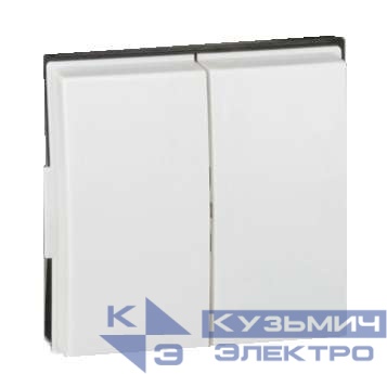 Клавиша двойная Simon27 Scudo сер. 2705026-063