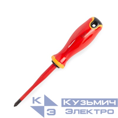 Отвертка диэлектрическая PH2х100 СЛИМ КВТ 103008