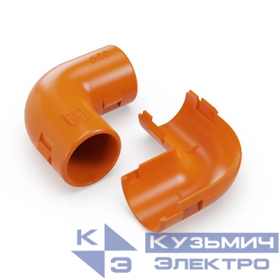 Соединитель угловой разборный d20мм оранж. (уп.50шт) Промрукав PR13.1204