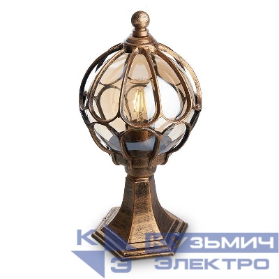 Светильник PL3704 60Вт E27 IP44 230В садово-парковый черн. зол. FERON 11364