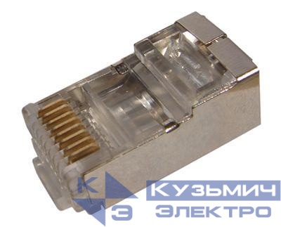Джек компьютерный RJ45 (8P8C) кат.5E с экраном (уп.100шт) Rexant 05-1023