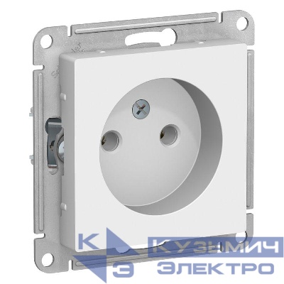 Розетка 1-м СП AtlasDesign 16А IP20 без заземл. без защ. шторок механизм бел. SE ATN000141