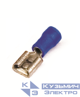 Наконечник изол. "розетка" 1.5-2.5кв.мм А=4.8х0.8мм син. (уп.100шт) DKC 2B01P