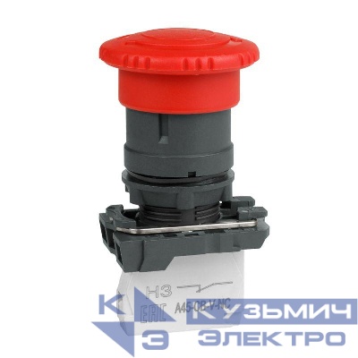 Кнопка аварийного останова OptiSignal D22 C5-ESTR-11 пластик 1НО+1НЗ возврат поворотом XB5AS8445 КЭАЗ 332193