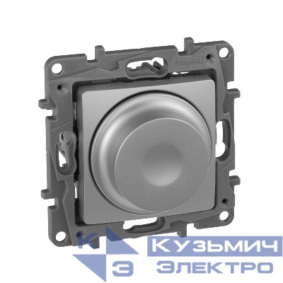 Механизм светорегулятора поворотного СП Etika 300Вт без нейтрали алюм. IEK 672419