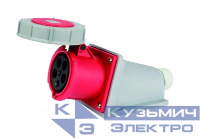 Розетка стационарная 3Р+РЕ+N 63А 380В IP67 РС-103 DEKraft 26206DEK