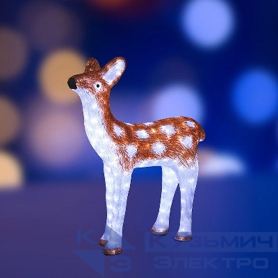 Фигура светодиодная акриловая "Олененок коричневый" 85х71х20см 150LED бел. 15Вт IP65 понижающ. трансф. в компл. Neon-Night 513-106