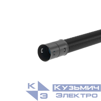 Труба гофрированная двустенная ПНД жесткая d160мм с муфтой для кабельной канализации SN8 1020Н черн. (уп.6м) DKC 160916A-8K