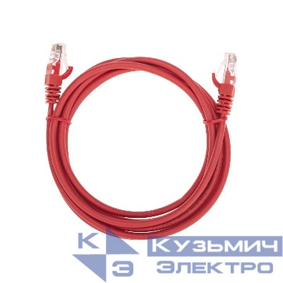Патч-корд U/UTP CAT 5e RJ45-RJ45 26AWG LSZH красн. 2м Rexant 02-0103-2
