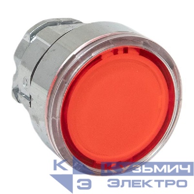 Механизм кнопки исполнительный XB4 IP65 плоский возвратный без фиксации с подсветкой красн. EKF XB4BW-R-65