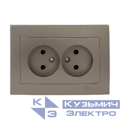 Панель лицевая Валенсия для розетки 2-м 10А защ. шторки без заземл. кашемир PROxima EKF ESR10-L-102-40