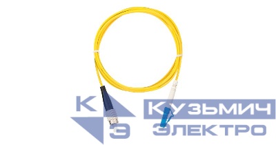 Шнур волоконно-оптический переходной одномод. 9/125мкм стандарта OS2 FC/UPC-LC/UPC одинарный LSZH нг(A)-HFLTx 2мм желт. 10м NIKOMAX NMF-PC1S2C2-FCU-LCU-010