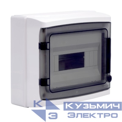Щиток настенный ЩРн-п-12 12мод. IP65 с дверцей с клеммн. блоком 63А сер. DKC RB12W6TGD