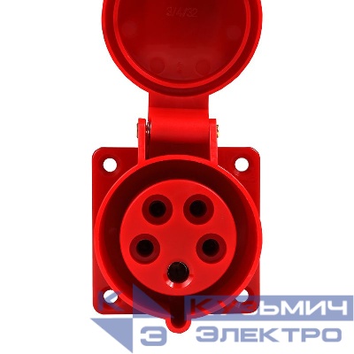 Розетка фланцевая 325 32А 380AC 3P+PE+N 6ч IP44 КЭАЗ 222761