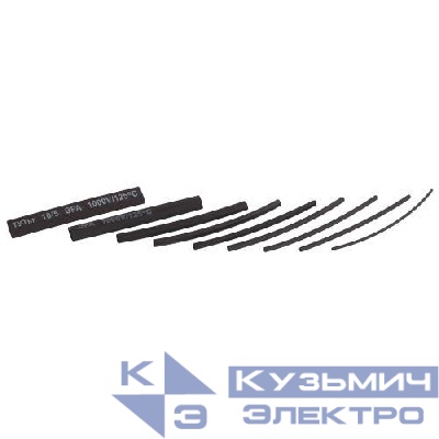 Набор трубок термоусадочных ТУТнг (2:1) 1.5 2.5 3 3.5 4 5 6 8 10 черн. (по 2шт 100мм) Эра Б0045218