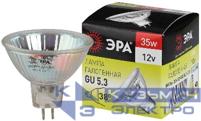 Лампа галогенная GU5.3-MR16-35W-12V-Cl ЭРА C0027355