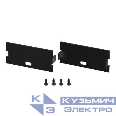 Заглушка FLOOR60 BLACK с отверстием алюм. (комплект) Arlight 046420