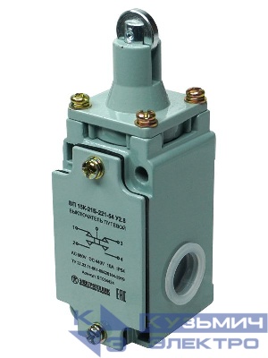 Выключатель путевой ВП15К-21Б-221-54 У2.8 IP54 толкатель с роликом прямого действия Электротехник ET004424
