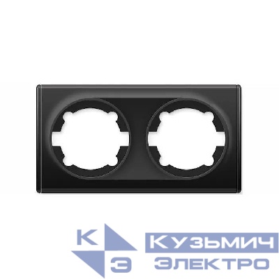 Рамка 2-м Florence черн. 1E52201303 OneKeyElectro 2172829