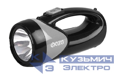 Фонарь аккумуляторный универсальный AccuF8-L1W/L12-bk 1Вт 100лм + боков. панель 12х0.5Вт 110лм аккум. 0.9А.ч ЗУ: 220В/12В IP20 черн. ФАZА 5008908