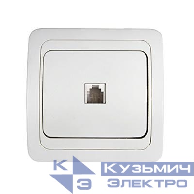 Розетка компьютерная 1-м Classico 2131 RJ45 бел. IN HOME 4690612034263