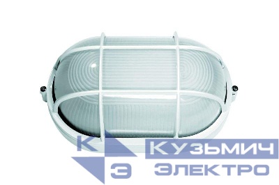 Светильник 1401S C01 NEW НБП 04-60-002 УХЛ1 "Решетка" 60Вт 130град.C овал бел. Camelion 13656