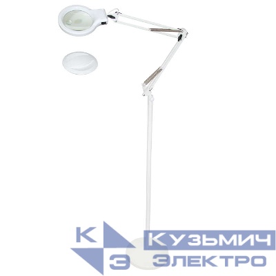 Светильник светодиодный Леда С-20-043 про настол/напольн. на струбцине 8Вт с увелич. линзой 4.5D Трансвит 000000000303