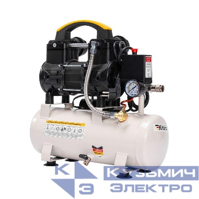 Компрессор воздушный безмасляный KR-850/10 850Вт 140л/мин 10л Kranz KR-16-1161