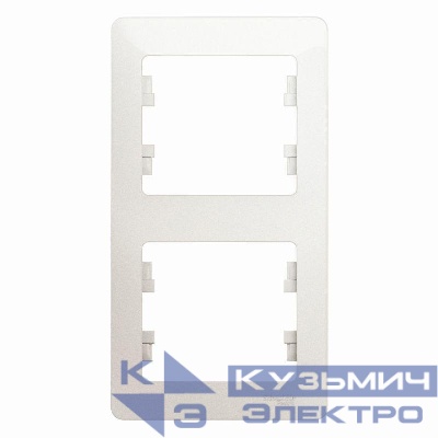 Рамка 2-м Glossa вертикал. перламутр SE GSL000606