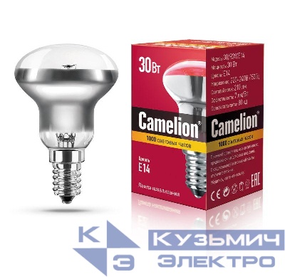 Лампа накаливания MIC R39 30Вт E14 Camelion 8976