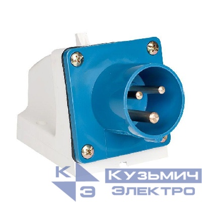 Вилка стационарная 513 16А 2P+PE 220В IP44 EKF ps-513-16-220