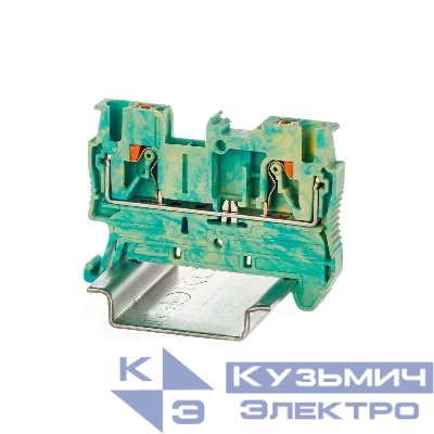 Клемма заземления зажим push-in 2 точки подключения 2.5кв.мм DKC VPR-2.5-PE-YG