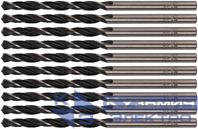 Сверло по металлу HSS черненые 3.5х70мм (уп.10шт) FIT 33535