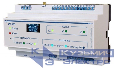 Точка доступа к NT Cloud (Ethernet/2-G) ЕМ-486 вход Ethernet 4 входа 3 реле (с облачным сервисом мониторинга) НовАтек-Электро 3425680486