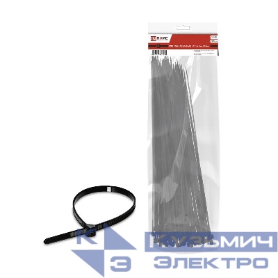 Хомут КСС-А 7.6х500 нейлоновый с УФ защитой черн. (уп.100шт) IN HOME 4690612061160