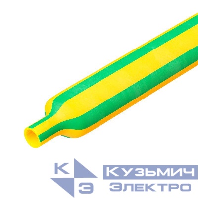 Трубка термоусаживаемая безгалогеновая 9.5/4.7мм желт./зел. DKC TN2PC20195YGN